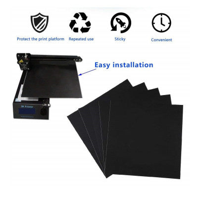 An 220 x 220 x 0.5mm Frosted Heated Bed Sticker Build Plate Tape with Adhesive Backing for 3D Printer