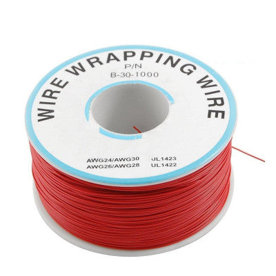 An 230m P/N B-30-1000 Insulated PVC Coated 30AWG Wire Wrapping Wire-RED