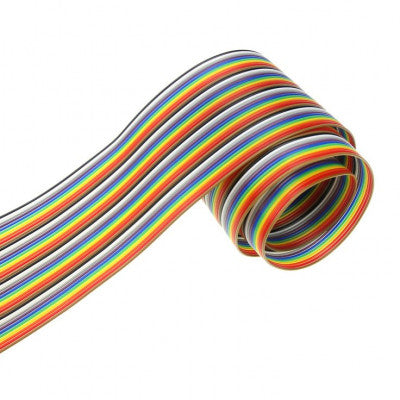 An 24AWG Pure Copper 40pin Dupont Wire Flexible Rainbow Color Flat Ribbon Cable - 1 Meter