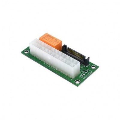 An 24Pin to SATA Dual Power Start Up Adapter Card