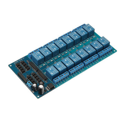 An 16 Channel 24V Relay Module with Optocoupler