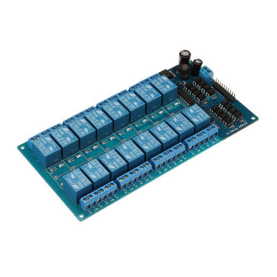 An 16 Channel 24V Relay Module with Optocoupler
