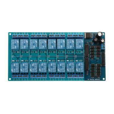 An 16 Channel 24V Relay Module with Optocoupler