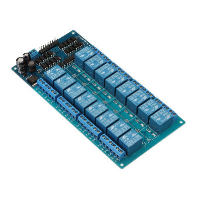 An 16 Channel 24V Relay Module with Optocoupler