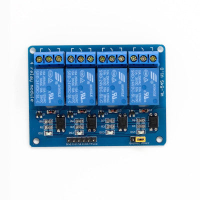 An 4 Channel 24V Relay Module with Optocoupler