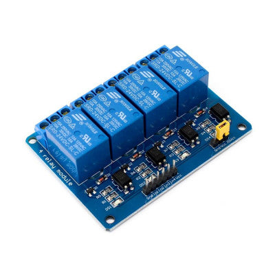 An 4 Channel 24V Relay Module with Optocoupler