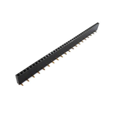 An 1x40 Pin 2.54mm Pitch Female Single Row SMT Header Berg Strip