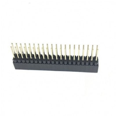 An 2x20 Pin 2.54mm Pitch Female Double Row Straight Long Header Berg Strip