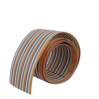 An 26AWG Pure Copper 40pin Dupont Wire Flexible Rainbow Color Flat Ribbon Cable - 1 Meter