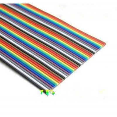 An 26AWG Pure Copper 40pin Dupont Wire Flexible Rainbow Color Flat Ribbon Cable - 5 Meter