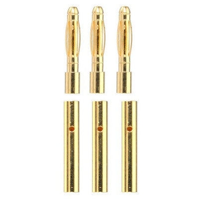 An 2mm Gold Connectors-3 Pairs - 6pcs