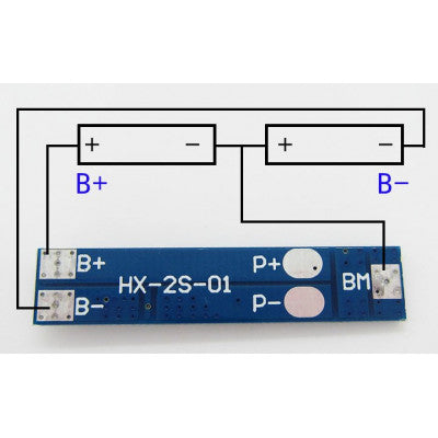 An 2S 5A 8.4V 18650 Lithium Battery Charger Board Protection Module