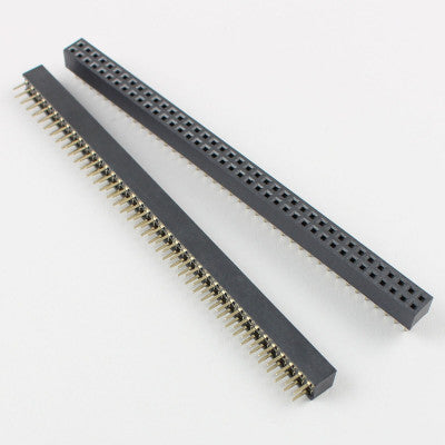 An 2x40 Pin 2.54mm Pitch Female Berg Strip - Break Away Header - Straight