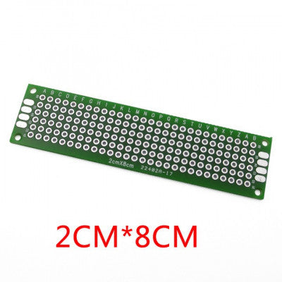 An 2x8 cm Double Sided Universal PCB Prototype Board