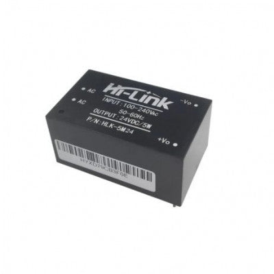 An HLK-5M24 Hi-Link 24V 5W AC to DC Power Supply Module