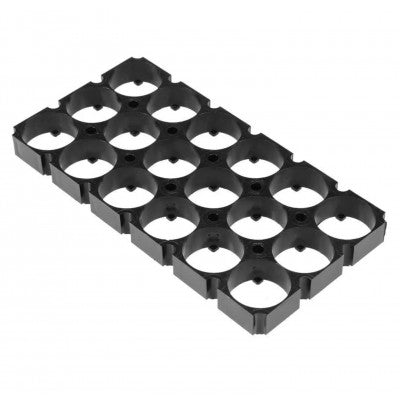 An 3 x 6 18650 Battery Spacer Holder with 18.5mm Bore Diameter