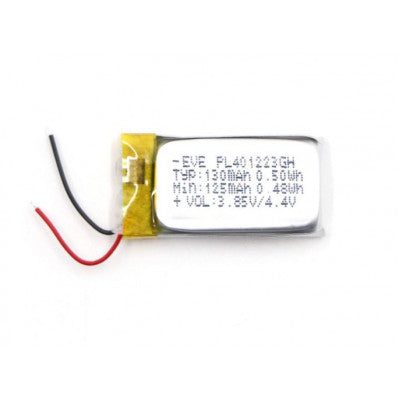 An 3.7V 130mAH (Lithium Polymer) Lipo Rechargeable Battery Model PL-401223