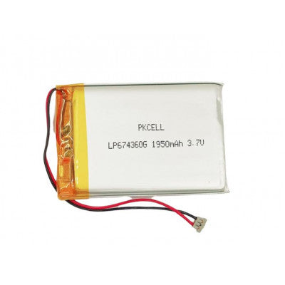 An 3.7V 1950mAH (Lithium Polymer) Lipo Rechargeable Battery Model-LP674360G
