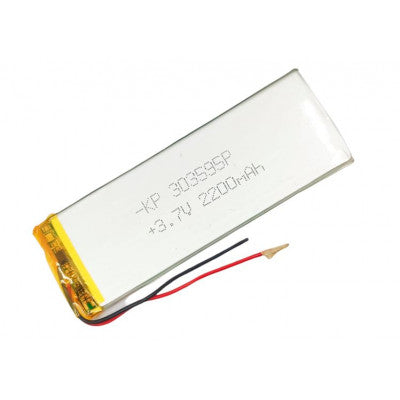 An 3.7V 2200mAH (Lithium Polymer) Lipo Rechargeable Battery Model KP-303595