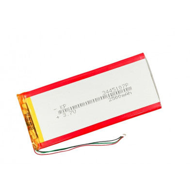 An 3.7V 2500mAH (Lithium Polymer) Lipo Rechargeable Battery Model KP-3445107