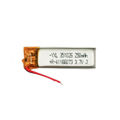 An 3.7V 250mAH (Lithium Polymer) Lipo Rechargeable Battery Model KP-351026