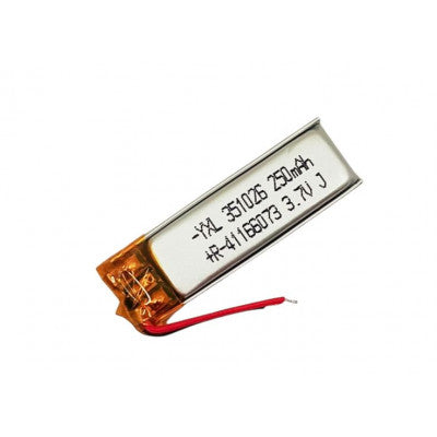 An 3.7V 250mAH (Lithium Polymer) Lipo Rechargeable Battery Model KP-351026
