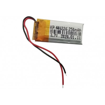 An 3.7V 250mAH (Lithium Polymer) Lipo Rechargeable Battery Model KP-401226