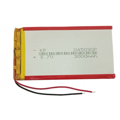 An 3.7V 3000mAH (Lithium Polymer) Lipo Rechargeable Battery Model KP-045090