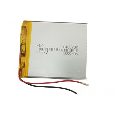 An 3.7V 3000mAH (Lithium Polymer) Lipo Rechargeable Battery Model KP-046070