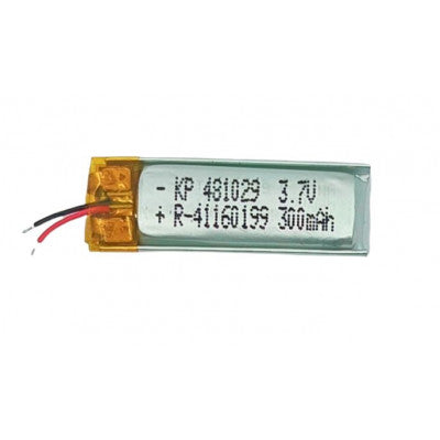 An 3.7V 300mAH (Lithium Polymer) Lipo Rechargeable Battery Model KP-481029