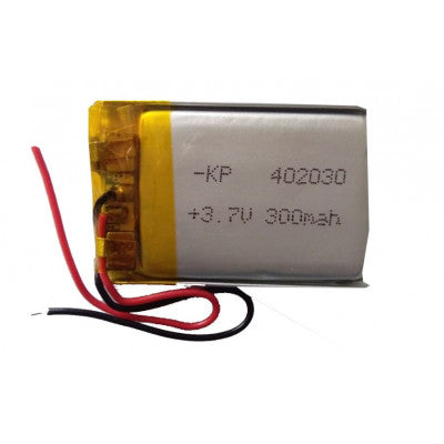 An 3.7V 300mAH (Lithium Polymer) Lipo Rechargeable Battery Model KP-402030
