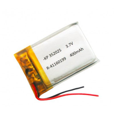 An 3.7V 400mAH (Lithium Polymer) Lipo Rechargeable Battery Model KP-352025