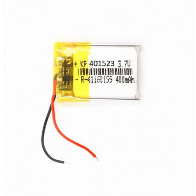 An 3.7V 400mAH (Lithium Polymer) Lipo Rechargeable Battery Model KP-401523