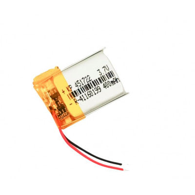 An 3.7V 400mAH (Lithium Polymer) Lipo Rechargeable Battery Model KP-451722