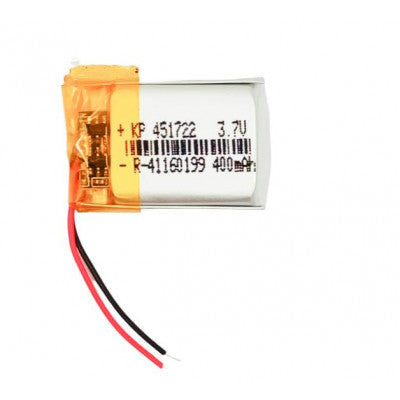 An 3.7V 400mAH (Lithium Polymer) Lipo Rechargeable Battery Model KP-451722