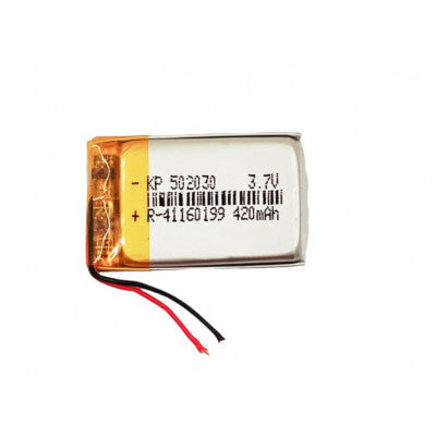 An 3.7V 420mAH (Lithium Polymer) Lipo Rechargeable Battery Model KP-502030