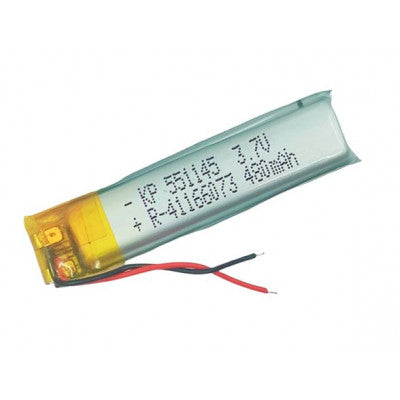 An 3.7V 480mAH (Lithium Polymer) Lipo Rechargeable Battery Model KP-551145