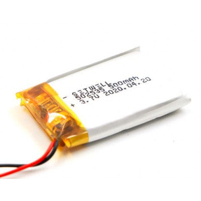 An 3.7V 500mAH (Lithium Polymer) Lipo Rechargeable Battery Model KP-502535