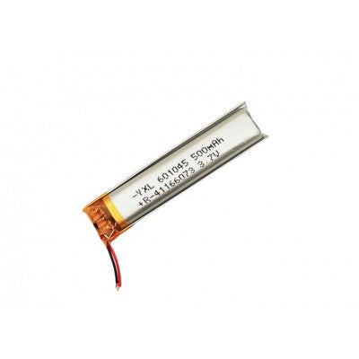 An 3.7V 500mAH (Lithium Polymer) Lipo Rechargeable Battery Model KP-601045