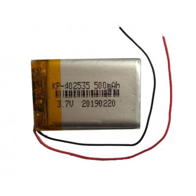 An 3.7V 500mAH (Lithium Polymer) Lipo Rechargeable Battery Model KP-402535