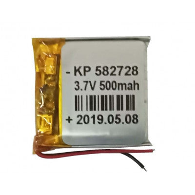An 3.7V 500mAH (Lithium Polymer) Lipo Rechargeable Battery Model KP-582728