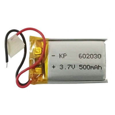 An 3.7V 500mAH (Lithium Polymer) Lipo Rechargeable Battery Model KP-602030