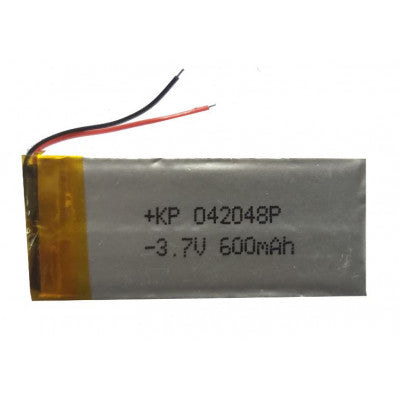 An 3.7V 600mAH (Lithium Polymer) Lipo Rechargeable Battery Model KP-042048