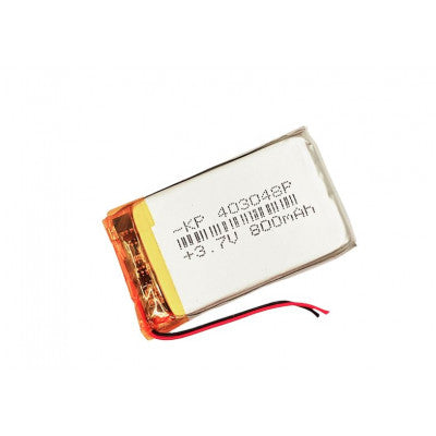 An 3.7V 800mAH (Lithium Polymer) Lipo Rechargeable Battery Model KP-403048