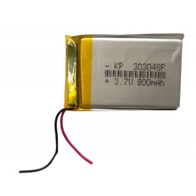 An 3.7V 800mAH (Lithium Polymer) Lipo Rechargeable Battery Model KP-303048