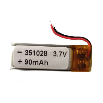 An 3.7V 90mAH (Lithium Polymer) Lipo Rechargeable Battery Model KP-351028