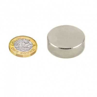 An 30mm x 10mm (30x10 mm) Neodymium Disc Strong Magnet