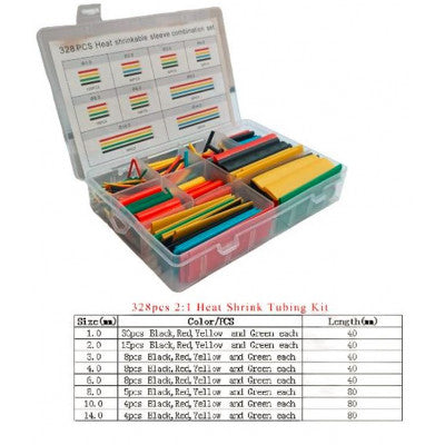 An 328 Pieces Heat Shrink Tubes Insulated Wire Cable Sleeving Wrap