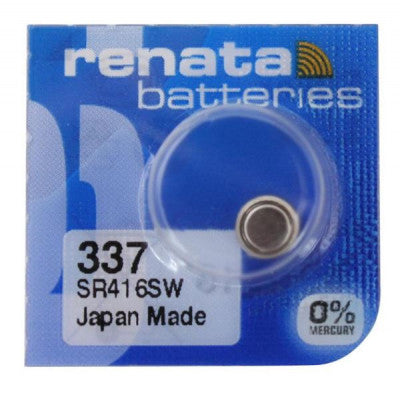 An Renata 337 SR416SW (Original) 1.55V 8mAh Silver Oxide Button Cell Battery