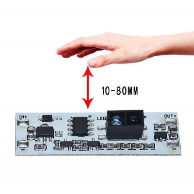 An 36W 3A Short Distance IR Hand Sweep ON-OFF Sensor Module